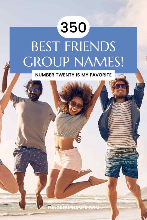 350 Names For Best Friends Groups! - Fun Group Names Club Names Ideas Friends, Group Text Names, Life 360 Circle Names For Friends, Group Names Ideas Friends, Names For Best Friends, Best Group Names, Best Friend Group, Names For Girlfriend, Group Chat Names