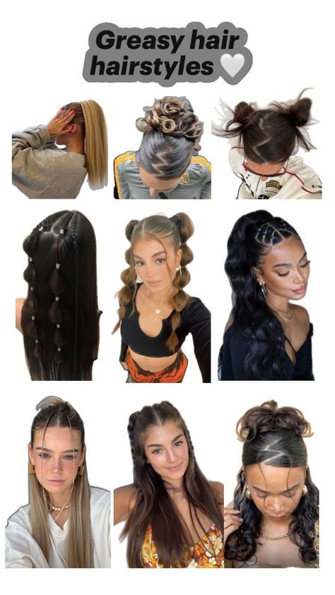 Cool Fun Hairstyles, Slick Summer Hairstyles, Hairstyles For Greece Hair, School Slick Back Hairstyles, Coiffure Street Wear, Unique Slick Back Hairstyles, Slickback Hairstyles Women, Sleepover Hairstyles, Slick Back Ideas