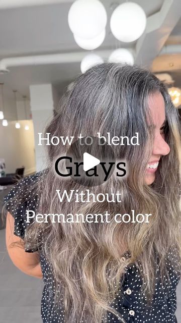 Natural Grey With Lowlights, Pearl Grey Hair, Blonde To Grey Hair Transformation, Gray Hair Color Ideas Over 50, Gray Roots Blending Blonde, Brunette Grey Coverage, Grey Hair Coverage Ideas For Dark Hair, Henna On Grey Hair, Grey Hair In Your 30's