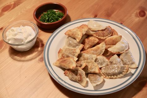 How To Make Homemade Pierogies | dobbernationLOVES How To Make Pierogies, Pierogies Homemade, Homemade Pierogies, Dry Cottage Cheese, Pierogi Filling, Polish Foods, Pierogi Recipe, Cranberry Jam, Farmers Cheese