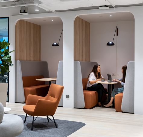 Office Common Area Design, Collaboration Space Design, College Interior, Law Office Design, Scandinavian Office, Coworking Space Design, Instagram Community, Office Design Inspiration, Collaborative Workspace