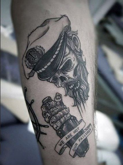 Pirate Tattoo Ideas, Pirate Tattoos, Arm Tattoo Design, Pirate Skull Tattoos, Tattoos Ideas For Men, Pirate Ship Tattoos, Walk The Plank, Sailor Tattoos, Pirate Tattoo