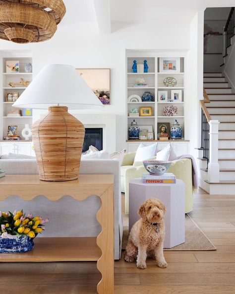 Oyster Creek Studios 🐚 | our white oak winnie console table makes the perfect statement piece behind your sofa or entryway! we love a console table behind a sofa to… | Instagram Nashville Living, Oyster Creek Studios, Coastal Styling, Product Ads, Anthropologie Home, Octagon Shape, Coastal Living Room, Burl Wood, Golden Oak