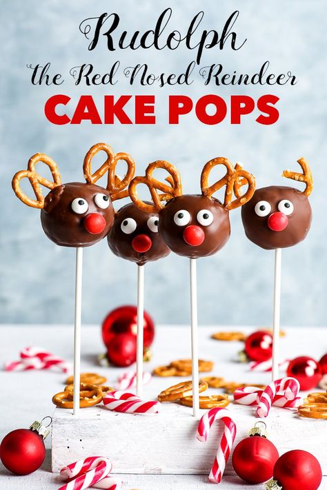 Cake Pops 4 Ways, Diy Christmas Desserts, Cake Pops Christmas, Christmas Cake Pops Recipe, Cake Pop Receita, Gluten Free Christmas Cake, Loopy Whisk, Snowman Cake Pops, Reindeer Cake