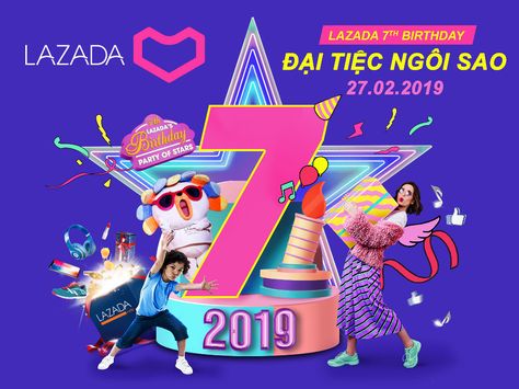 Lazada 7th Birthday event on Behance Birthday Sale Poster, Sale Poster Design, Summer Posters, Kids Branding Design, Celebration Design, Birthday Sale, Social Design, Birthday Event, Publicidad Creativa