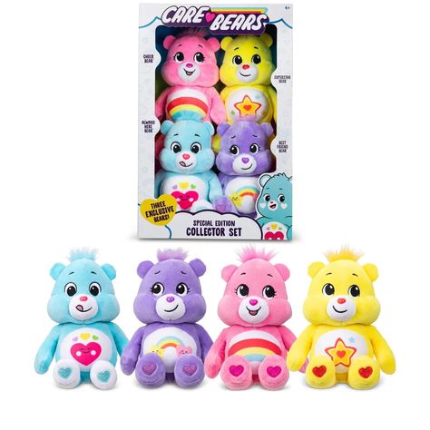 Care Bears 20cm Plush Treasure Box 4-Pack (Cheer Bear / Superstar Bear /Best Friend Bear / Always Here Bear). Bring home the magic of friendship with our Care Bears collection! Which one will be your favorite? 🌈❤️ #Toys4You #cuddlebuddies #carebears #treasure #bearfriends #carebearstoys #carebearscollection For more amazing toys visit our website. www.toys4you.co.uk Care Bear Plushies, Care Bears Stuff, Care Bears Plushies, To Best Friend, Rainbow Badge, Care Bears Plush, Heart Plush, Heart Rainbow, Animal Images