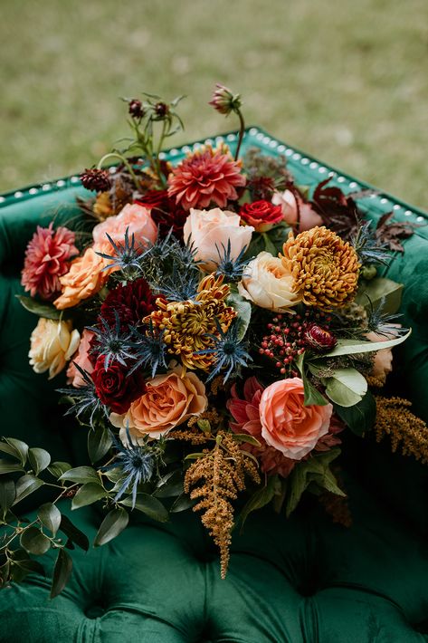 Gem Tones Wedding, Jewel Tone Wedding Decor, Jewel Tone Wedding Flowers, Jewel Toned Wedding, Gem Tones, Lowcountry Wedding, Jewel Tone Wedding, Eclectic Wedding, Flower Bunch