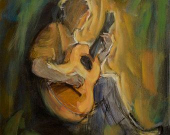 Man Playing Guitar Painting, Painting Ideas On Canvas For Men, Playing Guitar Painting, Aging Paper, Man Playing Guitar, Painting Man, Ap Drawing, Spotify Aesthetic, Wood Slice Art