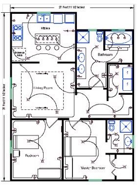 Electrical Plan For House, Electrical Layout Plan Home, Electrical Plan Symbols, Floor Plan Symbols, Electrical Shop, Residential Electrical, Home Electrical Wiring, Ceiling Plan, House Wiring