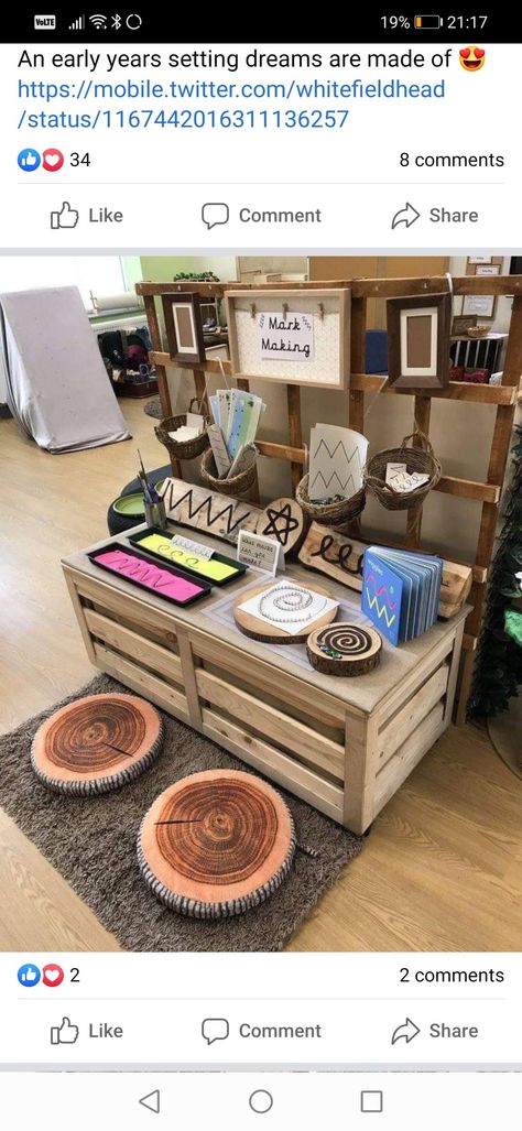 Eyfs Writing Display, Curiosity Approach Reception Classroom, Phonics Display Eyfs, Eyfs Creative Area, Reception Classroom Ideas, Nursery Ideas Eyfs, Toddler Classroom Set Up, Mark Making Early Years, Phonics Area