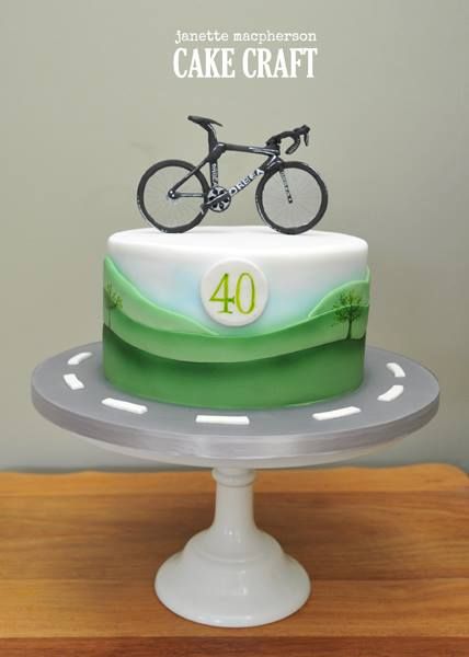 Bike birthday cake - For all your cake decorating supplies, please visit craftcompany.co.uk Bike Birthday Cake, Cycling Cake, 40th Birthday Cakes For Men, Bicycle Cake, Bike Birthday, Bike Cakes, 40th Cake, Birthday Men, Men Inspiration