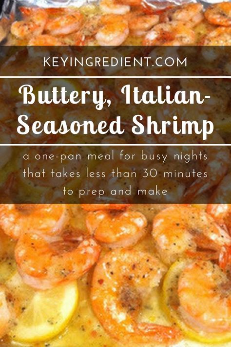 Buttery, Italian-Seasoned Shrimp, a one-pan meal for busy nights that takes less than 30 minutes to prep and make :) Seafood Board, Italian Shrimp, Italian Shrimp Recipes, Italian Seasoning Recipe, Seasoned Shrimp, Cajun Shrimp Recipes, Shrimp Toast, Shrimp Grits, Seasoning Recipe