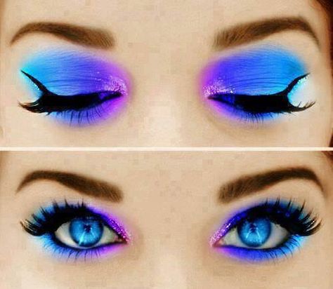 vivid color shadows I'd try it on someone else haha Make Up Tricks, Makeup Verde, Shadow Design, Dag Make Up, Diva Makeup, Pirate Fashion, Beauty Make-up, Makeup Idea, Makijaż Smokey Eye