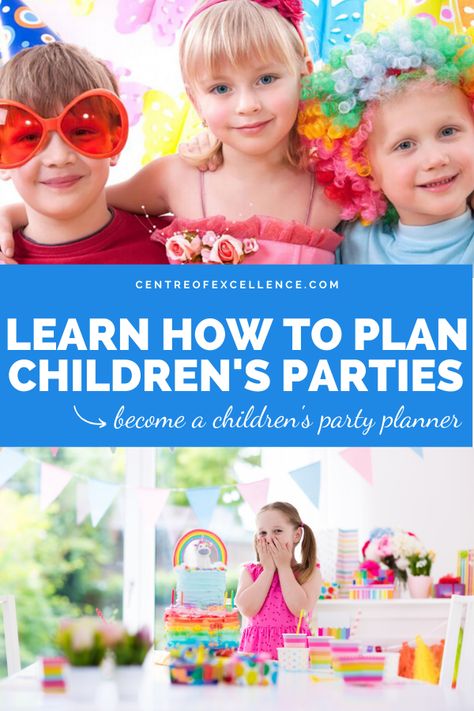 How To Become A Party Planner, How To Start A Party Planning Business, Party Business Ideas, Party Planner Business, Kids Birthday Party Planner, Stores Design, Kids Party Venues, Becoming An Event Planner, Kids Party Planning