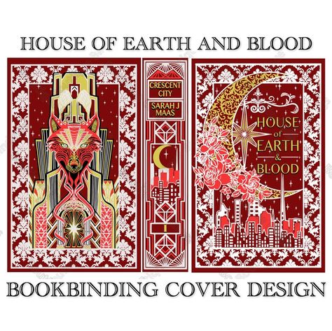 My cover design for House of Earth and Blood is now for sale in my Etsy shop! I have included detailed instructions since it uses four layers. I’d love to see people make their own versions! 🥰🥰 Disclaimer: this is an expert-level design! Please do not purchase if you do not feel comfortable working with very intricate designs! That being said, I am more than happy to answer any questions you may have about it! 😄 #bookishreels #crescentcity #bookstagram #booktok #bookish #bookworm #bookrebin... Bookbinding Cover, Book Rebinding, House Of Earth And Blood, Book Cover Design Template, Book Binding Diy, Victorian Books, Book Cover Template, Book Spine, Crescent City