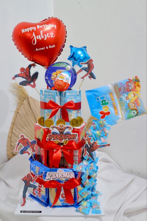 Snack Tower, Manik Manik, Man Spider, Birthday Hampers, Flower Box Gift, Safari Birthday, Snack Cake, Flower Box, Box Gift