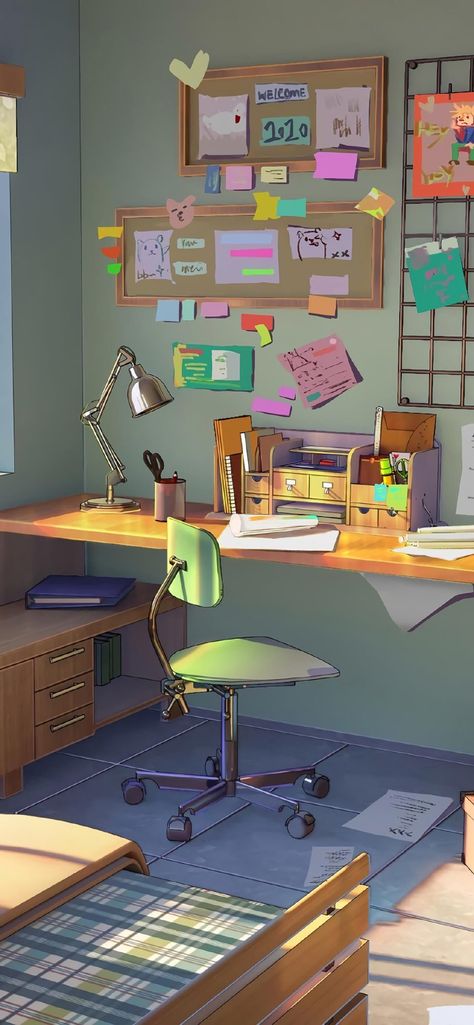 Movitation Aesthetic, Cartoon Studying Aesthetic, Study Motivation Background, Study Room Illustration, Art Student Room, Cartoon Study, Studying Illustration, Study Background, Study Artwork