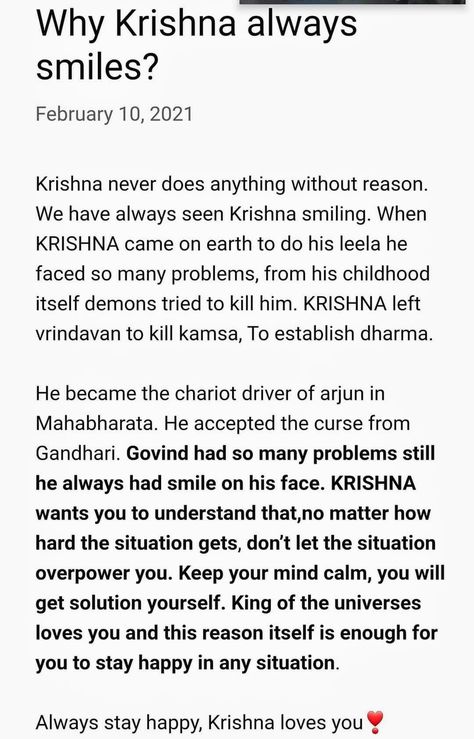 Krishna Life Lessons, Shree Krishna Mantra, What Is Sanatan Dharma, How To Become Krishna Devotee, Radha Krishna Mantra, Once Krishna Said Quotes, Krishna And Radha Quotes, Krishnaji Quotes, Krishna About Love