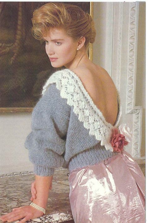 This is a PDF vintage pattern that you download. Pattern is to make a sweater from 1985. Instructions given to fit chest/bust sizes 81[86:91:97]cm. Recommended needle sizes: 4 1/2mm, 5 1/2mm and 6 1/2mm also 4 1/2mm circular needle. PLEASE READ: this is a vintage UK knitting pattern. I haven't personally knitted all the patterns I have in my shop and I'm not designer of any of these patterns. This is a pdf download of an out of print knitting pattern - you are buying a pdf download of a knitting Vintage Knitwear, Crochet Vintage, Vintage Knitting Patterns, Pdf Knitting Pattern, Sweater Jumper, Sweater Knitting Patterns, Knit Outfit, Knit Fashion, Vintage Knitting