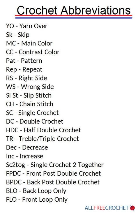 Crochet Abbreviations | Need to brush up on your crochet abbreviations? Check out this guide! Projek Mengait, Types Of Crochet, Crochet Stitches Symbols, Crochet Stitches Guide, Crochet Symbols, Beginner Crochet Tutorial, Crochet Geek, Crochet Abbreviations, Crochet Design Pattern