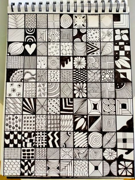 Cool Doodle Patterns, Easy Sketches Ideas For Beginners, Dark Zentangle Patterns, Random Designs Pattern To Draw, Patterns To Doodle, Simple Doodles Drawings Creative Journal Ideas, Doodle Art Designs For Beginners, Zen Doodle Art For Beginners, Drawing Ideas Easy Doodles Pattern Simple