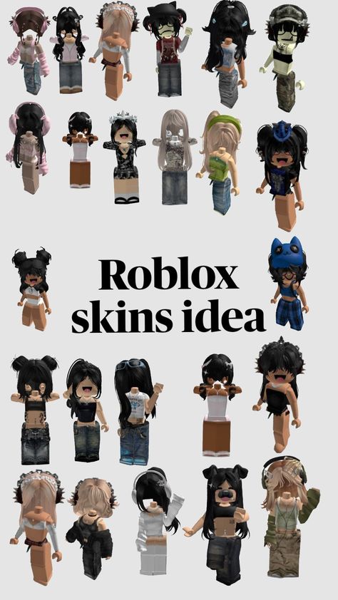 roblox Y2k Roblox Avatars With Codes, Baddie Roblox Display Names, Roblox User Ideas, Roblox Body Base, Aesthetic Roblox Avatar Ideas, Y2k Roblox Outfits, Baddie Roblox Outfits, Y2k Roblox Avatars, Cute Baddie Outfits