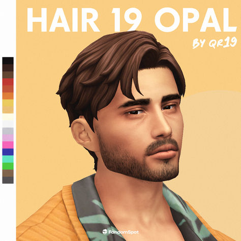 Hair19 Opal CC for male sims. Find this as # 21 in our list Sims 4 Cc Men Hair Buzzcut, Sims 4 Guy Hair Maxis Match, Men Cc Hair Sims 4, Men’s Hair Sims 4 Cc, Sims 4 Maxis Match Men Hair, Sims 4 Cc Man Beard, Sims 4 Men’s Hair, Male Mm Cc Sims 4, Ts4mm Male