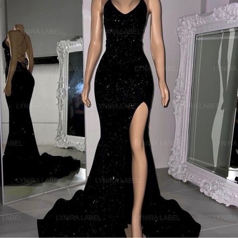 Mainly For A Semi Formal Event Sparkly Birthday Party, Black Gala Dress, Black Sparkly Prom Dress, Prom Dress 2023, Black Glitter Dress, Sparkly Birthday, Prom Dresses Long Black, Glitter Prom Dress, Black Sparkle Dress