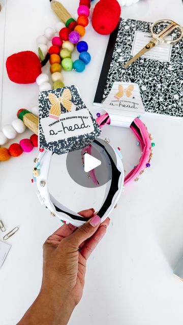 Addie Taylor ✨ DIY + Motherhood on Instagram: "Another easy Teacher Gift!   The way I squealed when Ashley from @gracecollectiveshop sent over this proof!! You guys! How freaking cute are these!?! We all know that the headbands are trending so I thought it would be a fun simple gift that’s easy to pull off! There are so many options but I linked a the ones here as well as the tags!   Just comment “Headband” and I’ll send it all to your dms!" Teacher Headband, Easy Teacher Gifts, Simple Gift, Send It, Simple Gifts, Pull Off, Teacher Gift, Teacher Appreciation, Teacher Gifts