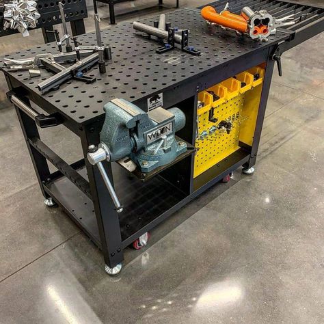 Tools Cart, Welding Table For Sale, Welding Table Diy, Table Modular, Cart Storage, Tool Chests, Auto Garage, Welding Tables, Tool Holders