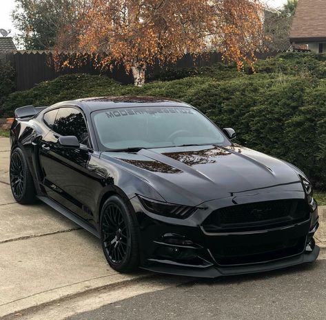 Blacked Out Sports Cars, Blacked Out Luxury Cars, Gt500 Mustang, 2018 Mustang, Black Ford Mustang, Mustang S550, Mustang Black, All Black Mustang, Mustang Cars Aesthetic