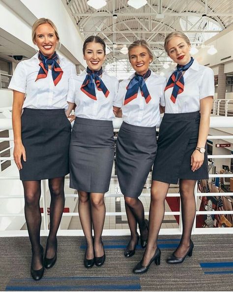 Tight Skirts Page: Uniform Tight Skirts 29 Flight Attendant Uniform Fashion, Flight Attendant Costume, Air Hostess Uniform, Airline Attendant, Air Hostess Training, Flight Girls, Stewardess Uniform, Flight Attendant Fashion, Flight Attendant Uniform