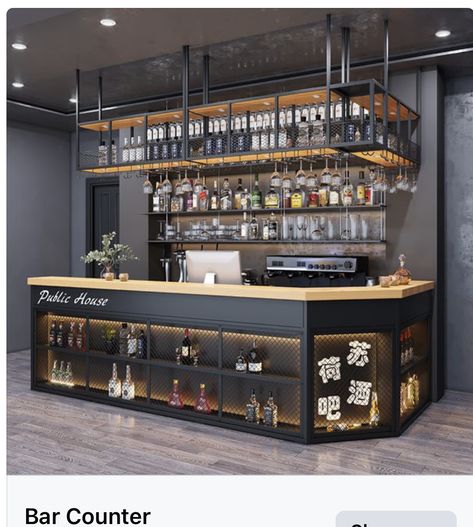 Hangout Space, Bar Countertops, Home Bar Ideas, Bar Counter Design, Home Bar Rooms, Modern Home Bar, Coffee Shop Bar, Bar Interior Design, Luxury Bar