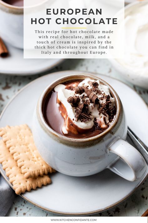 Hot Chocolate With Marshmallows, Chocolate With Marshmallows, Hot Chocolate Recipe Homemade, Gourmet Hot Chocolate, Hot Drinks Recipes, Chocolate Recipes Homemade, Hot Cocoa Recipe, Cup Of Hot Chocolate, Hot Chocolate Drinks