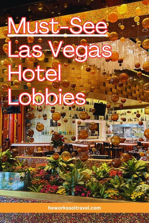 Discover the must-see hotel lobbies in Las Vegas! From breathtaking designs to luxurious details, these lobbies will leave you in awe. Plan your trip and start Las Vegas adventure here! Las Vegas Burlesque, Las Vegas Secret Spots, Las Vegas 2024, Flamingo Hotel Las Vegas, Paris Hotel Las Vegas, Day Trips From Las Vegas, Vegas Christmas, Aria Las Vegas, Las Vegas Trip Planning