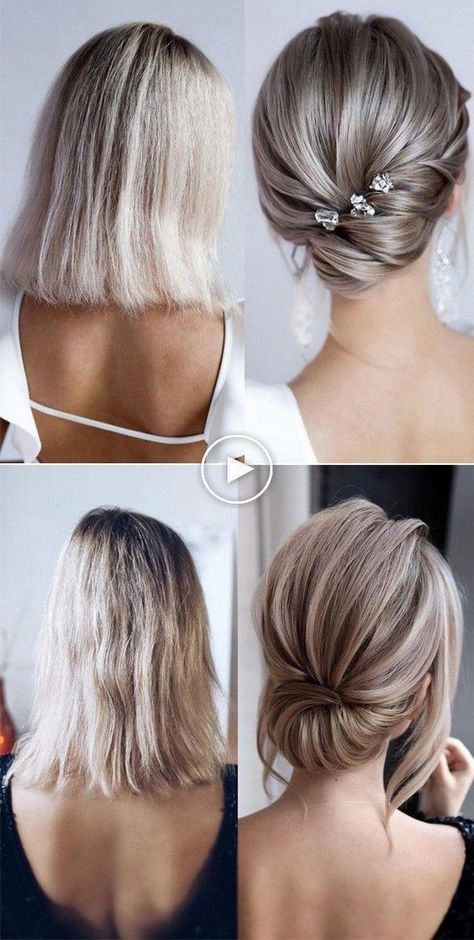 Easy Wedding Hairstyles, Wedding Hairstyles For Short Hair, Style For Wedding, Hairstyles Braid, Wedding Hairstyles Medium Length, Easy Wedding, Short Hair Lengths, Simple Wedding Hairstyles, Updos For Medium Length Hair