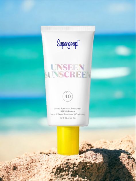 Supergoop sunscreen #supergoop #musthaves Spf Aesthetic, Sunscreen Supergoop, Supergoop Sunscreen, Supergoop Unseen Sunscreen, Unseen Sunscreen, Everyday Sunscreen, Facial Sunscreen, Broad Spectrum Sunscreen, Amazon Must Haves