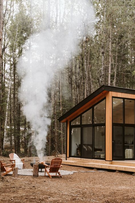 Minimalist aesthetic design at On Cabin Time, the luxury couples retreat in Harcourt, Ontario. 

#designinspo #airbnb #tinyhome Photo Credit: 

Callie Davidson Photography Aesthetic Air Bnb, Cabin Airbnb Ideas, Minimalist Cabin Interior, Air Bnb Aesthetic, Modern Cabin Aesthetic, Rural Airbnb, Ugc Airbnb, Airbnb Photoshoot Ideas, Cabin In The Woods Aesthetic