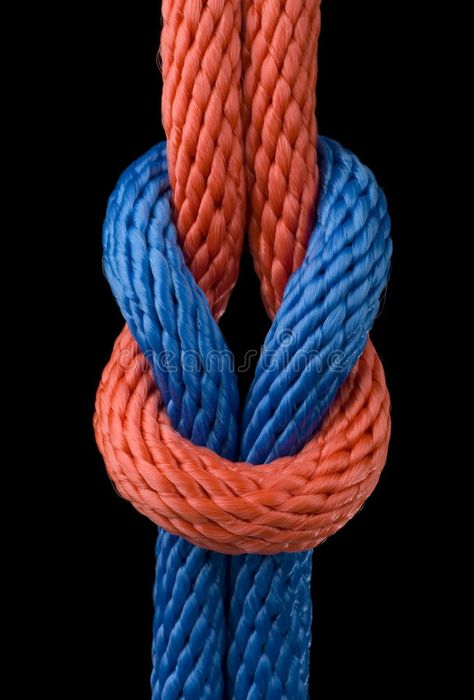 Love Knot. Closeup image of red and blue rope interlocked , #Aff, #Closeup, #image, #Love, #Knot, #rope #ad Knot Aesthetic, Paintings With Meaning, Knot Photography, Rope Image, Ship Rope, Image Love, Knot Rope, Decorative Knots, Blue Snake