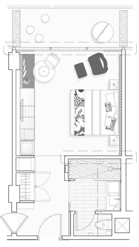 Hotel Room Layout Plan, Hotel Site Plan, Hotel Room Floor Plan, Bedroom Design Plan, Condo Plan, Beach Hotel Lobby, Beach Hotel Room, Hotel Room Plan, Hotel Room Design Plan