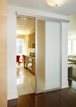 Sliding door in lounge Frosted Sliding Door, Frosted Door, Semi Open Kitchen, Kitchen Sliding Doors, Closed Kitchen, Contemporary Loft, Slider Door, Modern Sliding Doors, Kitchen New York