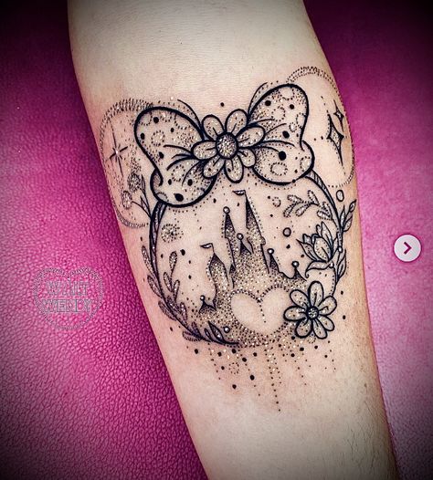 Matching Disney Tattoos, Cute Disney Tattoos, Mickey And Minnie Tattoos, Minnie Tattoo, Disney Stitch Tattoo, Disney Inspired Tattoos, Mickey Tattoo, Disney Sleeve Tattoos, Mouse Tattoos