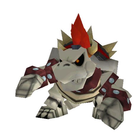 Dry Bowser - GIF Dry Bones Mario Fanart, Bowser Aesthetic, Bowser Pfp, Bowser Shell, Dry Bones Mario, Dry Bowser, King Bowser, Video Game Images, Dry Bones