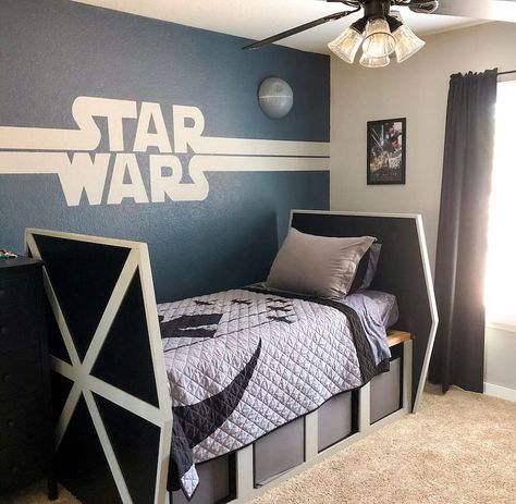 33+ Star Wars Room Ideas That Show the Force is With You | Houszed Little Boy Star Wars Room, Starwars Room Ideas Boys, Star Wars Room Ideas Bedrooms, Boys Room Star Wars, Star Wars Room Boys, Boys Star Wars Bedroom, Star Wars Bedroom Boys, Star Wars Room Ideas, Star Wars Boys Bedroom