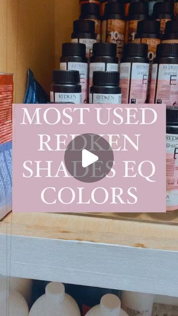 Madison Fly-Carlisle on Instagram: "My top 9 most used Redken Shades EQ colors!  Looking for more formulation resources? Follow the link in my bio!  * *  * * * *   . #saloncentric #hairpainting #redkenobsessed #modernsalon #colormelt #hairdresser #ombre #blondebalayage #americansalon #redkenshadeseq #haircolor #beauty #hairstyles #balayagehighlights #hair #redkenready #hairgoals #behindthechair #highlights #babylights #redken #balayageombre #instahair #fashion #balayage #hairinspo #olaplex #blondehair #redkenobsessed #redkenshadeseqformulas #redkentoner" Redken Shades Eq Before And After, Redken Grey Color Formulas, Redken Rose Gold Formula Shades Eq, Redken Hair Color Chart, Shades Eq Formulas, Redken Toner, Highlights Babylights, Redken Hair Color, Redken Hair Products