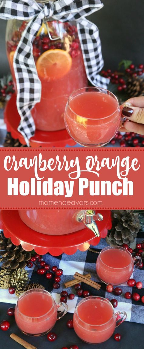 Cranberry Orange Punch, Holiday Punch Recipe, Orange Punch, Recipe Thanksgiving, Holiday Punch, Thanksgiving Drinks, Punch Recipe, Cranberry Orange, Reduce Food Waste