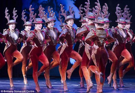 Collective costumes: Rockettes perform at Radio City Music Hall's Christmas Spectacular, benefiting the Garden of Dreams Foundation Reindeer Costumes, Rockettes Christmas, Radio City Rockettes, Christmas Tv Shows, Macy's Day Parade, Christmas Performance, The Rockettes, Dancer Legs, Christmas Parade Floats