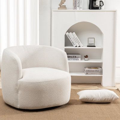 Accent Chairs You'll Love | Wayfair Boucle Chair, Swivel Barrel Chair, Swivel Armchair, Upholstered Arm Chair, Barrel Chair, Upholstered Sofa, Home Decor Trends, Bar Furniture, Living Room Chairs