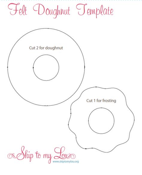 felt donut template Felt Cupcake Pattern Free, Felt Free Pattern Templates, Felt Cookies Pattern, Easter Felt Crafts Free Pattern, Felt Patterns Free Templates, Felt Plushie Patterns Free Templates, Felt Food Templates Free, Felt Food Templates Pattern Free Printable, Felt Food Diy Patterns Free