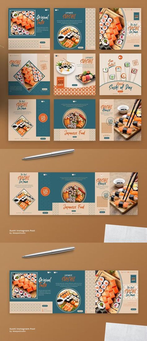 Social Media Campaign Design, Teaching Graphic Design, Graphic Design Posters Layout, Instagram Design Layout, Instagram Branding Design, Restaurant Social Media, Instagram Feed Layout, Social Media Advertising Design, Instagram Template Design